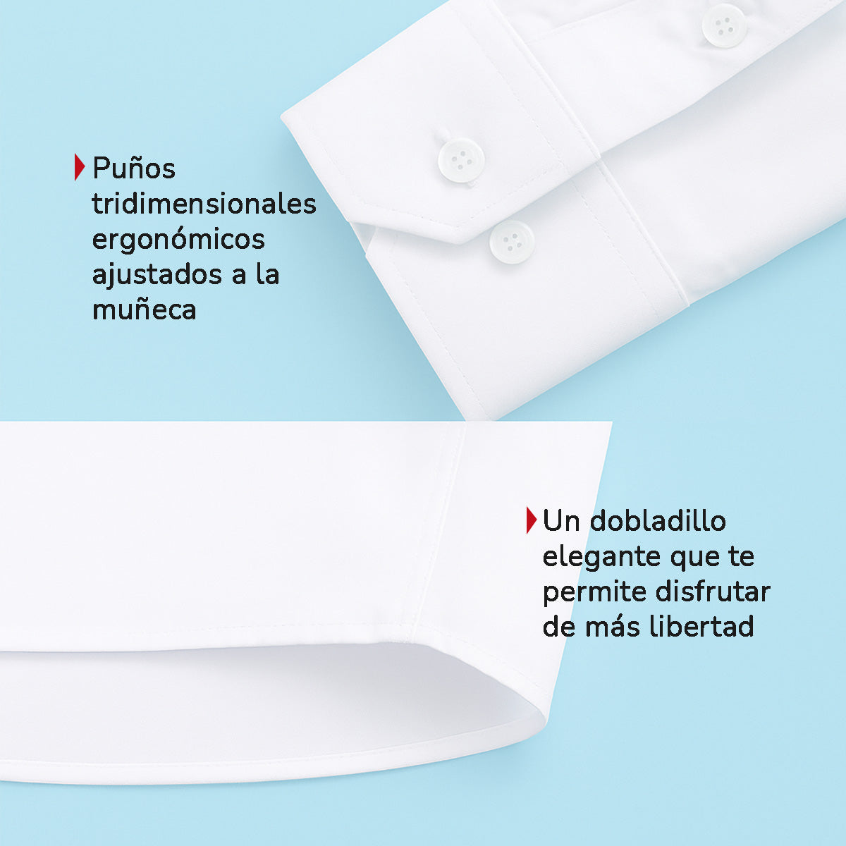 Combo X 2 Camisa Slim Fit Manga Larga