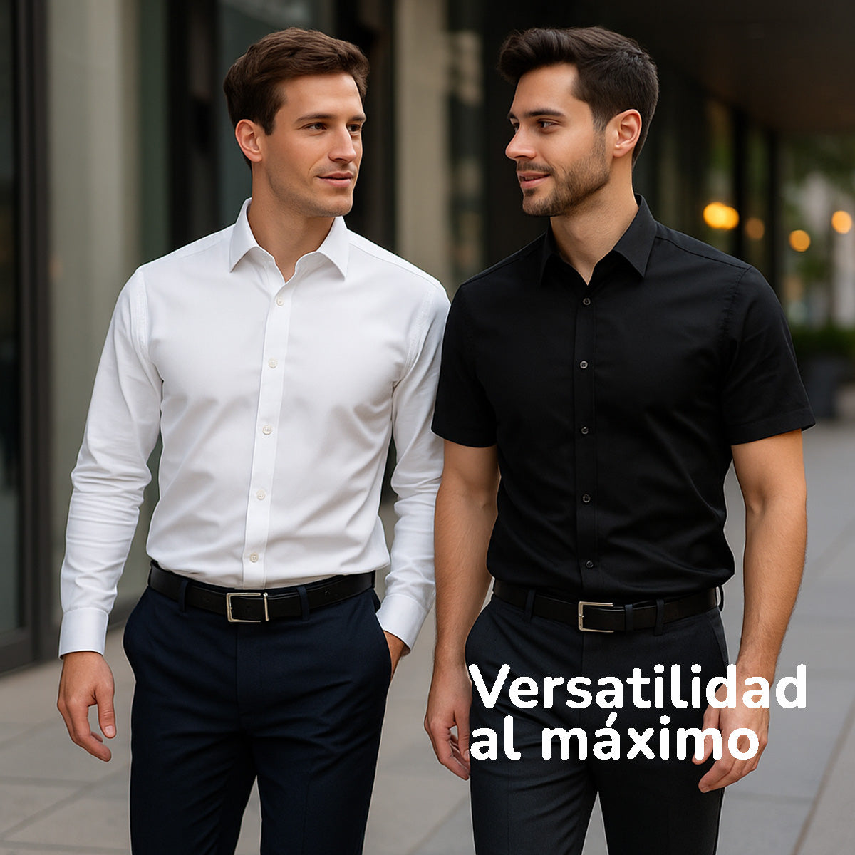 Combo X 2 Camisa Slim Fit Manga Larga