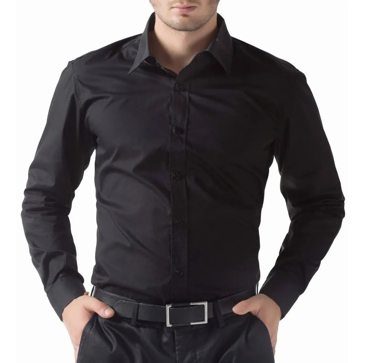 Combo X 2 Camisa Slim Fit Manga Larga