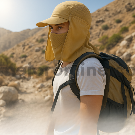 Gorra Safari Unisex: Con Protector de Cuello y Cara